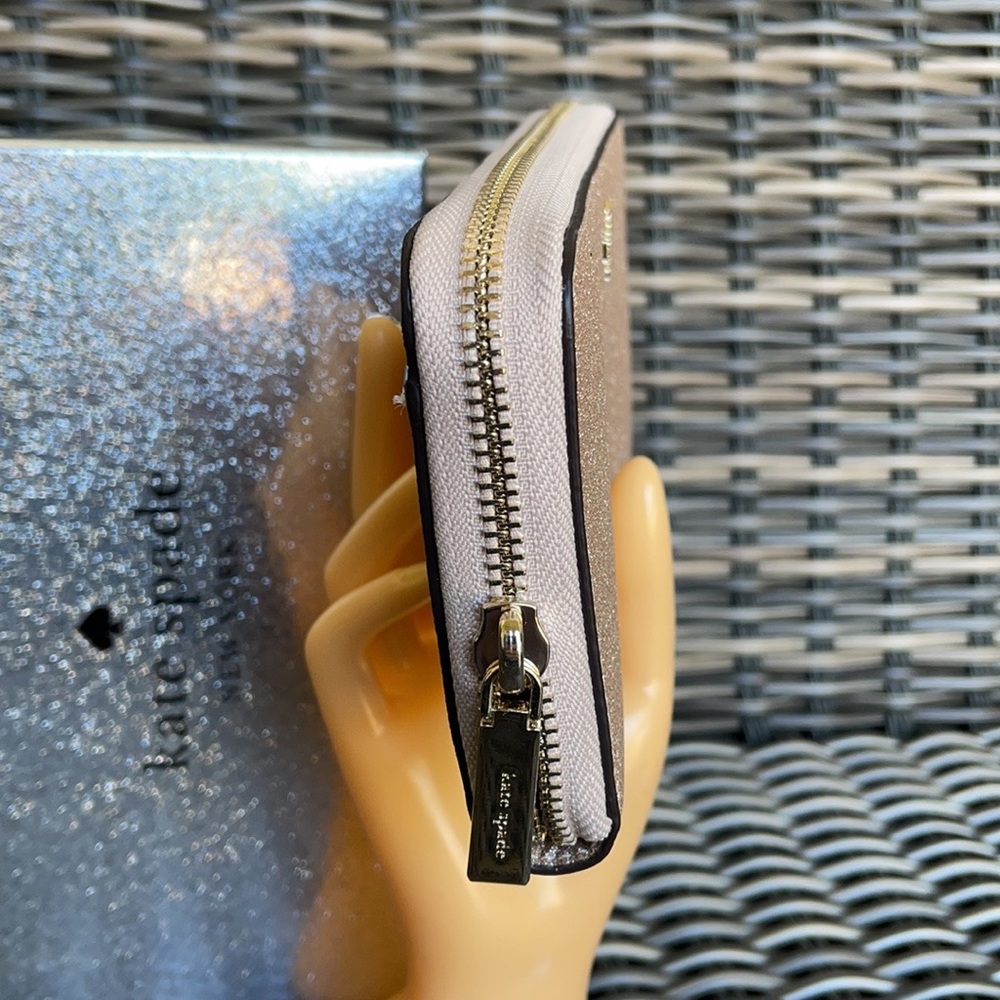 Kate Spade shimmy glitter boxed large continental wallet - Picture 11 of 16